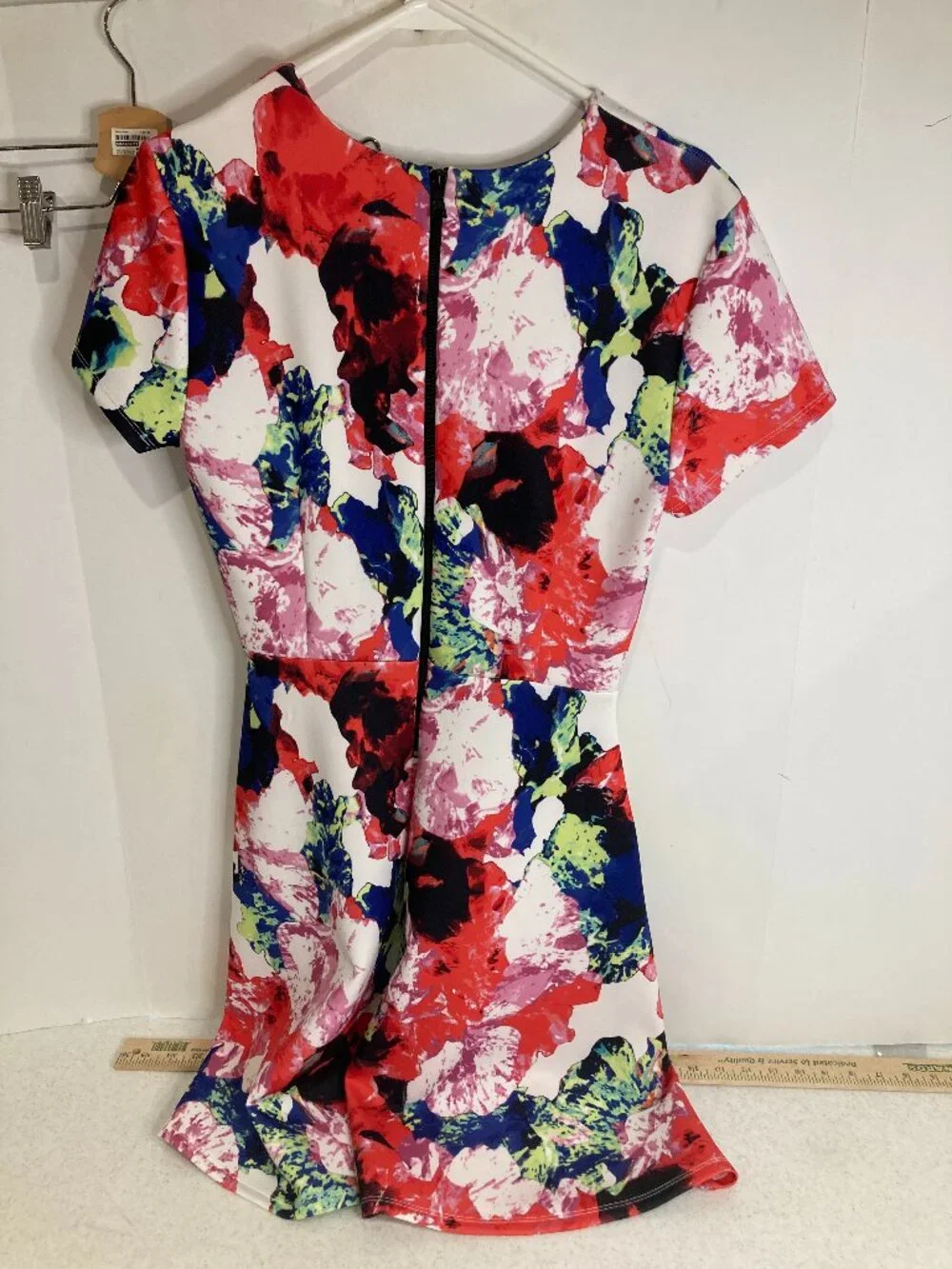 MILLY FOR DESIGN NATION WOMENS FLORAL PRINT SHORT SLEEVE DRESS SIZE 10